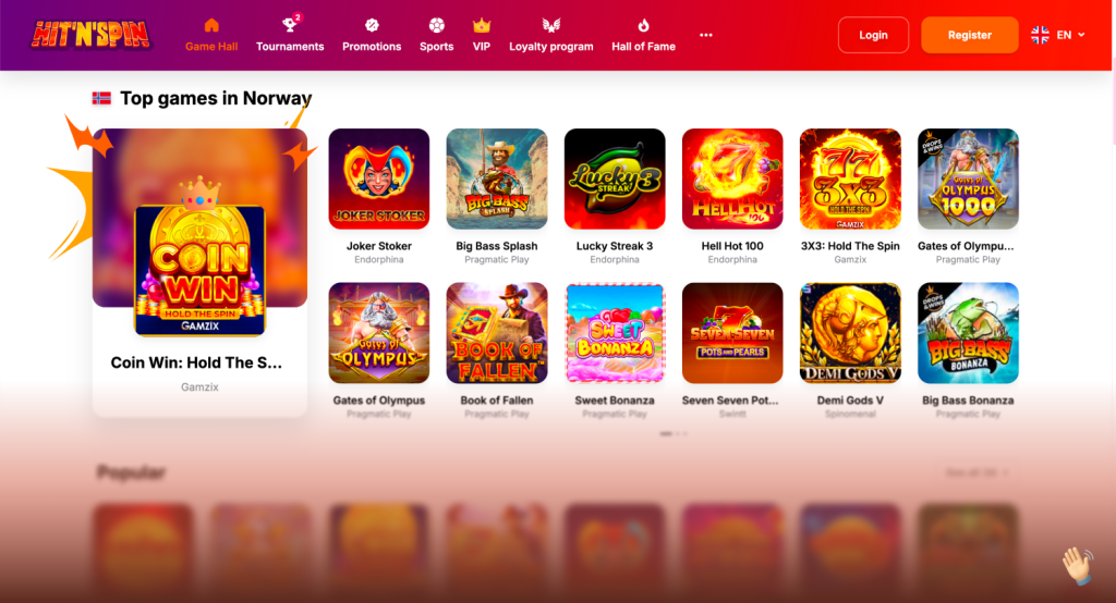 Hitnspin casinospill