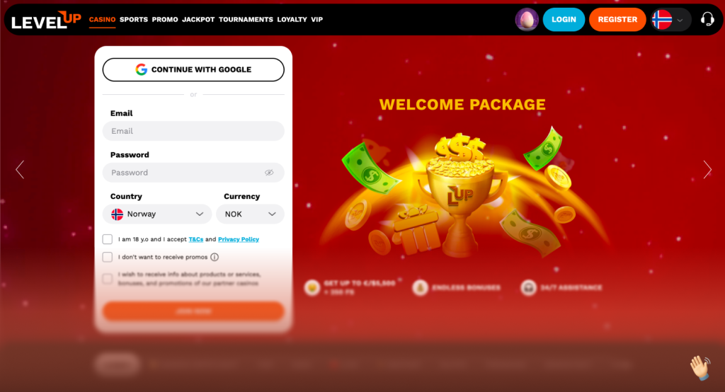 Level casino hjemmeside